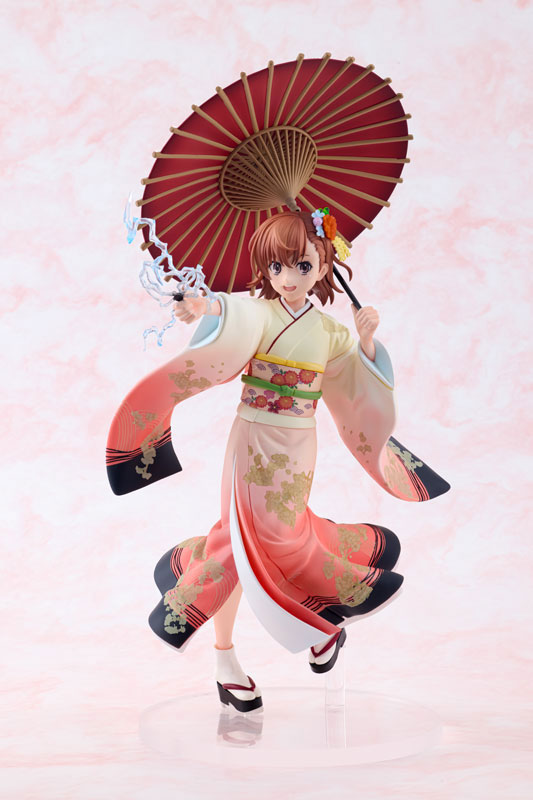 KDcolle A Certain Scientific Railgun T Mikoto Misaka Furisode Kimono ver. KADOKAWA Special Set 1/7 Figure - Image 11