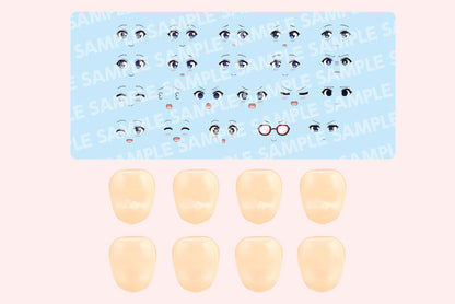 Sousai Shoujo Teien CUSTOMIZED FACE & DECAL SET Vol.9 for Koyomi Takanashi A - Image 10