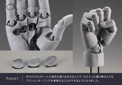 Takahiro Kagami ARTIST SUPPORT ITEM HAND MODEL MEN'S/R -GRAY- Action Figure - Image 12