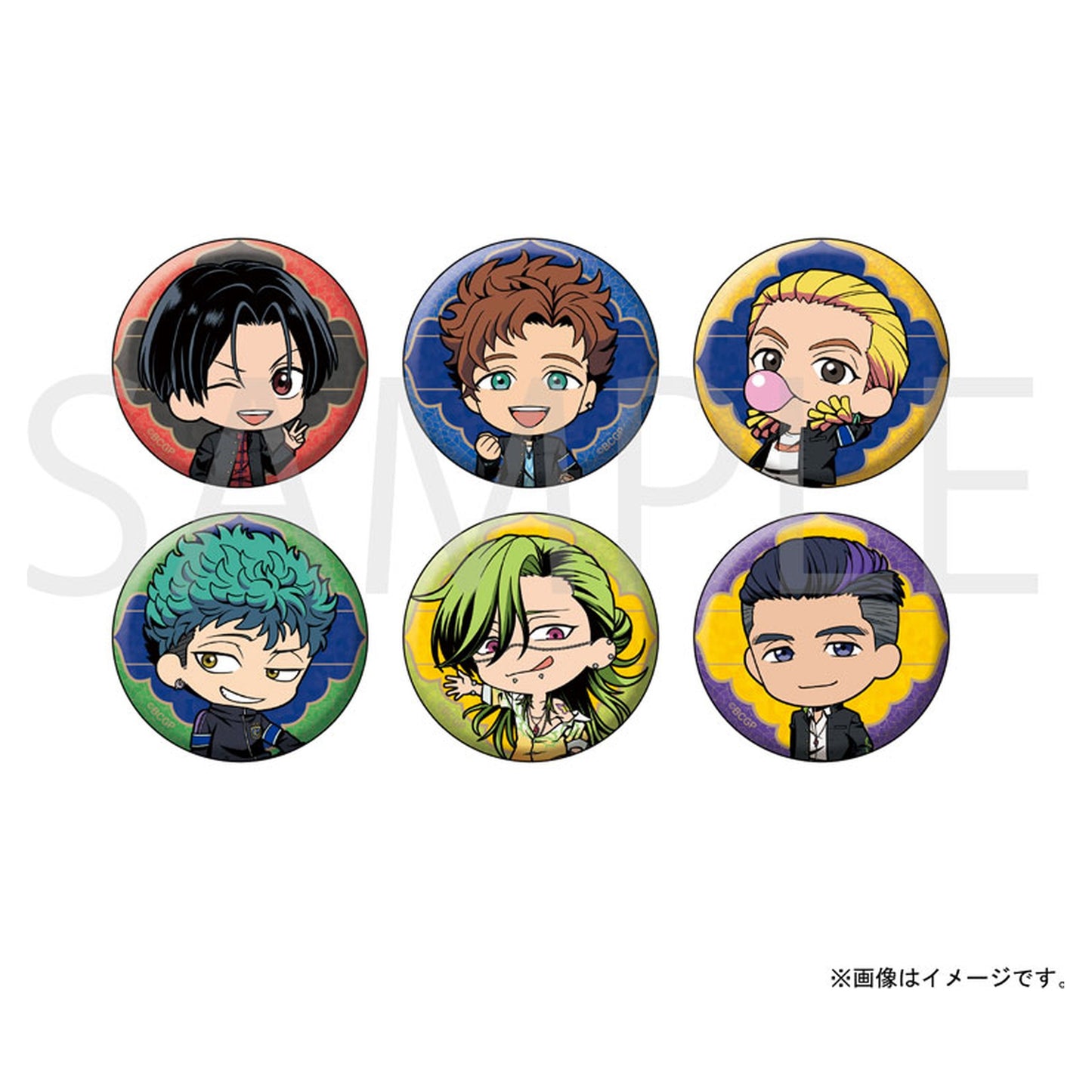 Bucchigiri?! Tin Badge Collection Mini Chara 6Pack BOX - Image 1