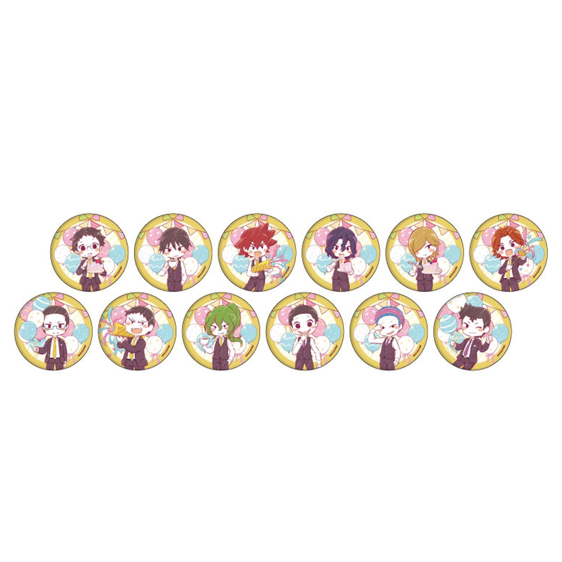 Yowamushi Pedal: Limit Break Tin Badge Party ver. GraffArt Illustration 12Pack BOX - Image 1