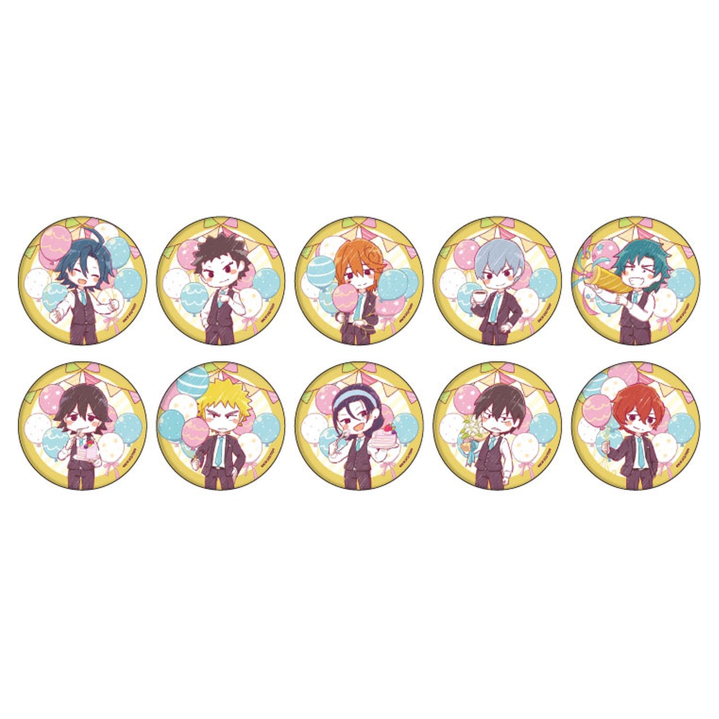 Tin Badge Yowamushi Pedal: Limit Break Party ver. GraffArt 10Pack BOX - Image 1