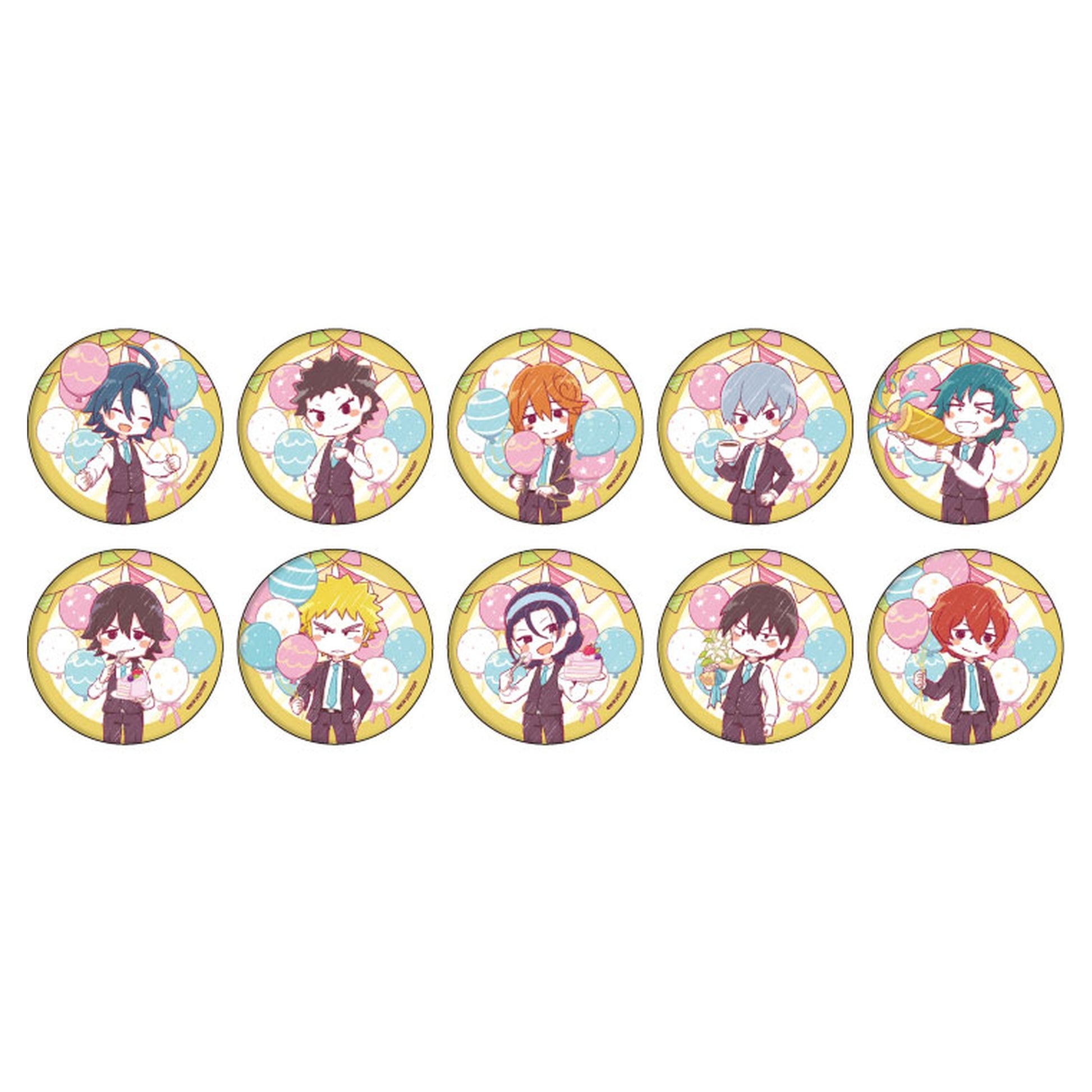 Tin Badge Yowamushi Pedal: Limit Break Party ver. GraffArt 10Pack BOX - Image 1