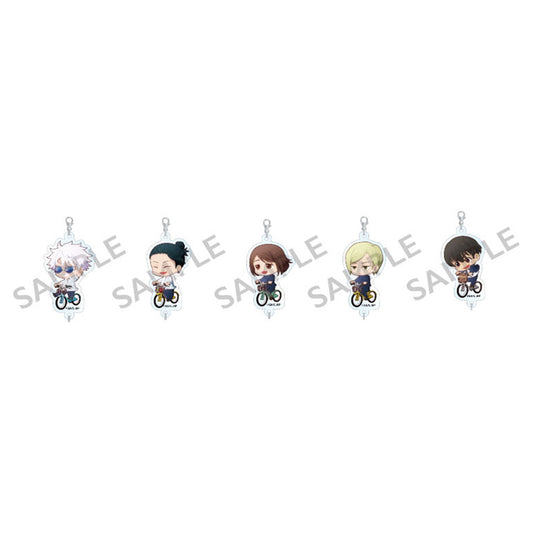 Jujutsu Kaisen Tradable Connecting Chibi Character Acrylic Charms Riding ver. 5Item Set - Image 1