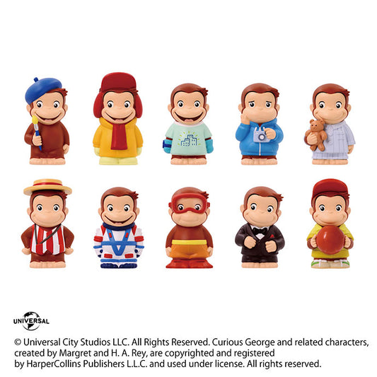 Curious George Sofubi Puppet Mascot 10Pack BOX - Image 2