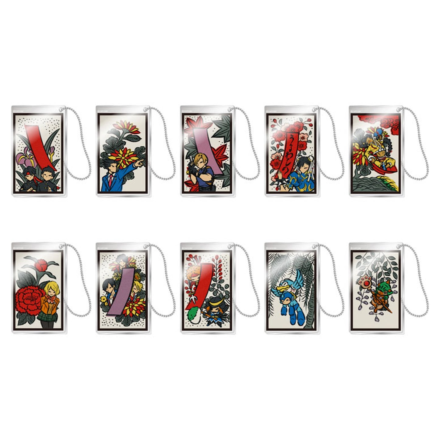 Capcom Hanafuda Acrylic Keychain 10Pack BOX - Image 1