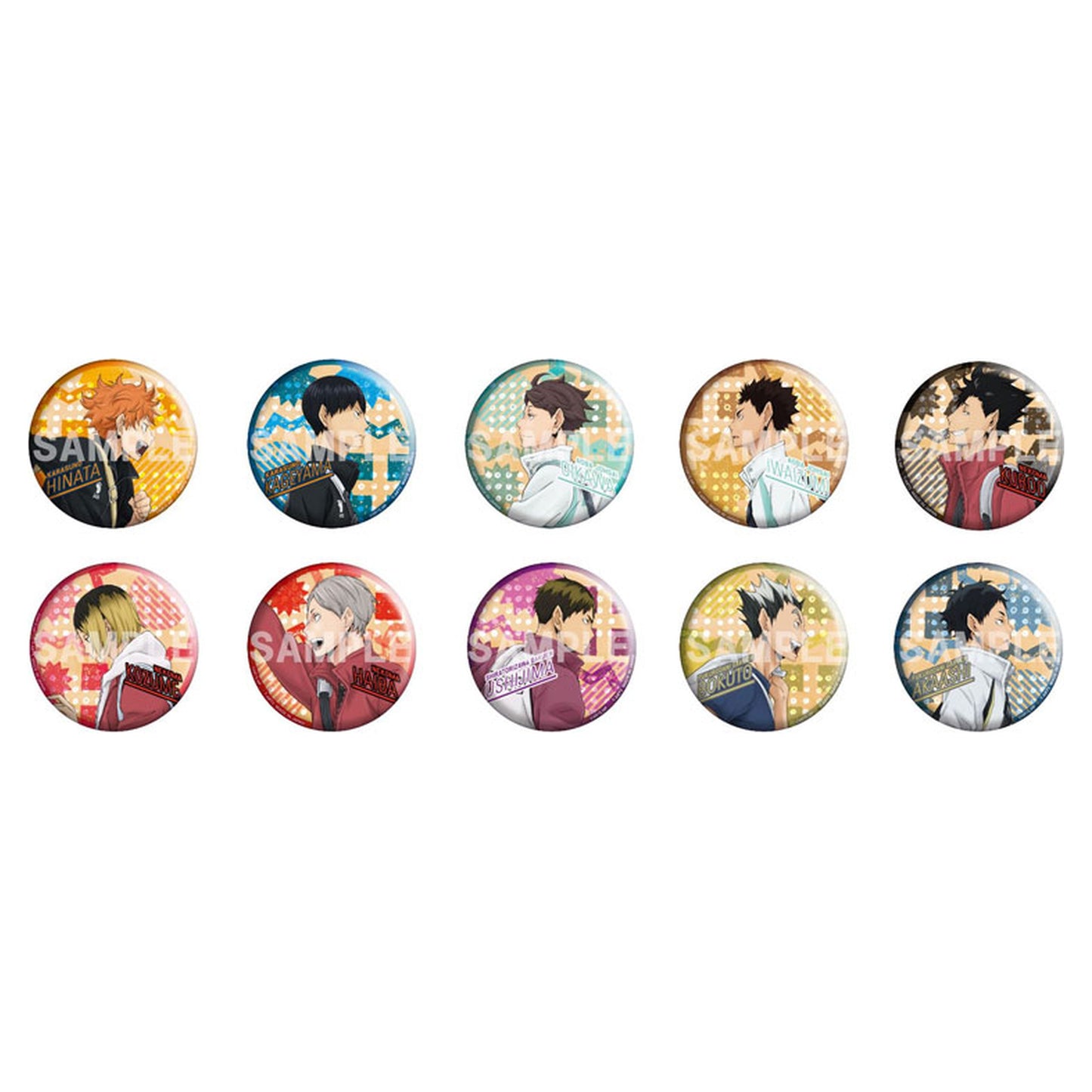 Colorpalette Haikyuu!! Going to School Tin Badge 10 Pack BOX - Image 1