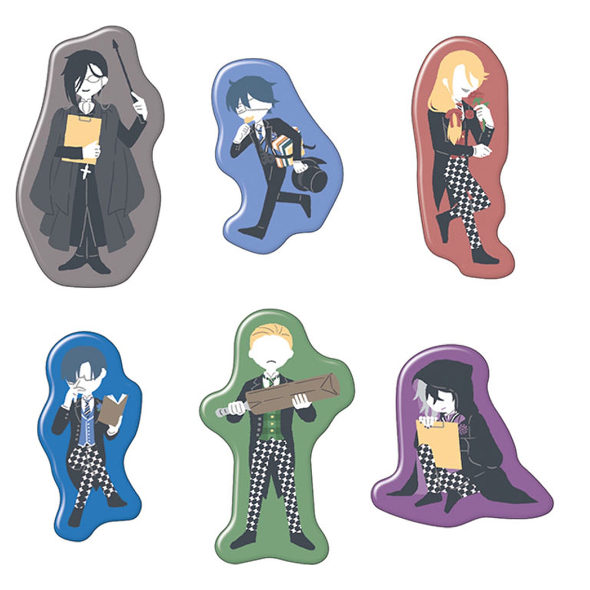 Black Butler: Public School Arc Pins Collection Yuru Palette 6Pack BOX - Image 1