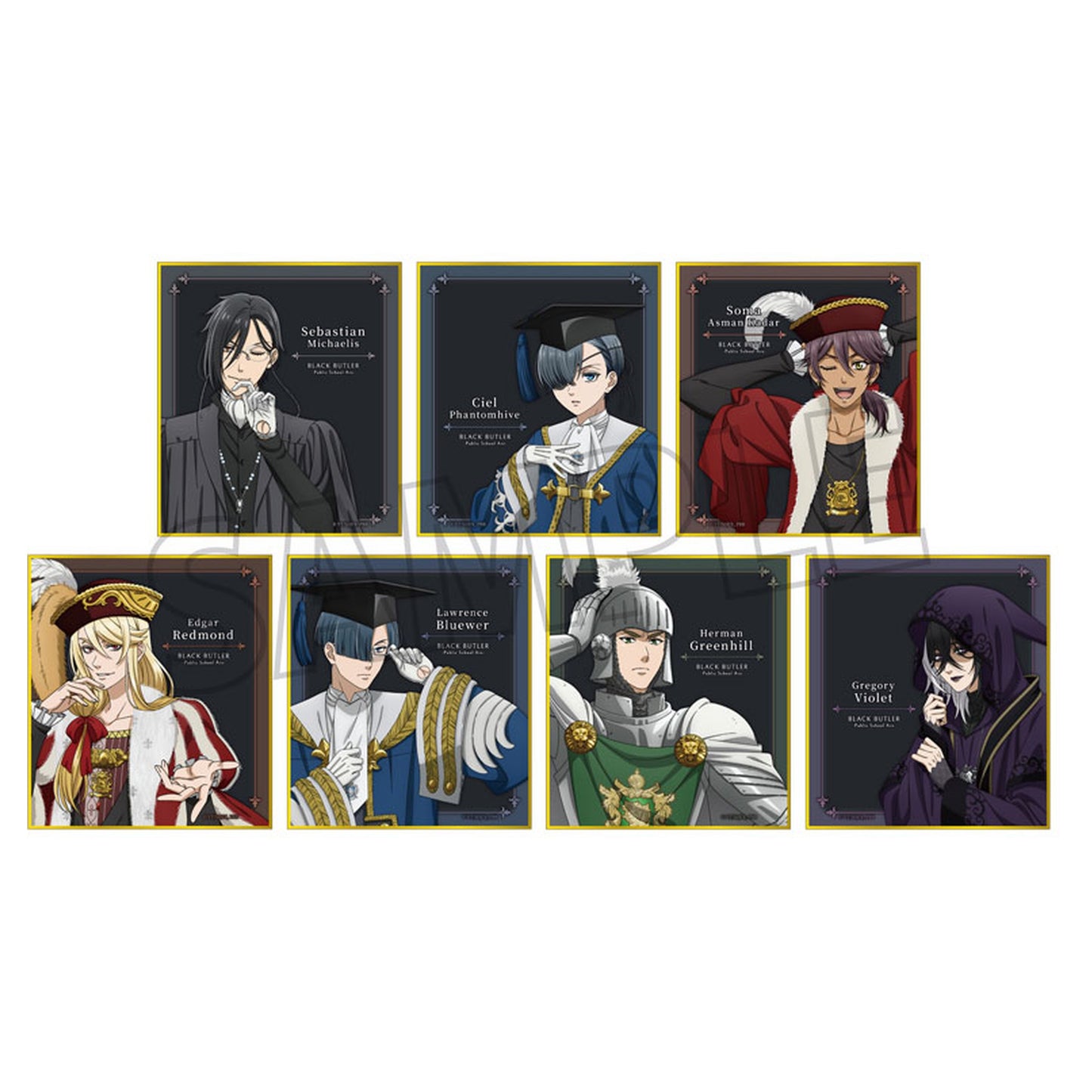Black Butler: Public School Arc Mini Shikishi Collection 7Pack BOX - Image 1