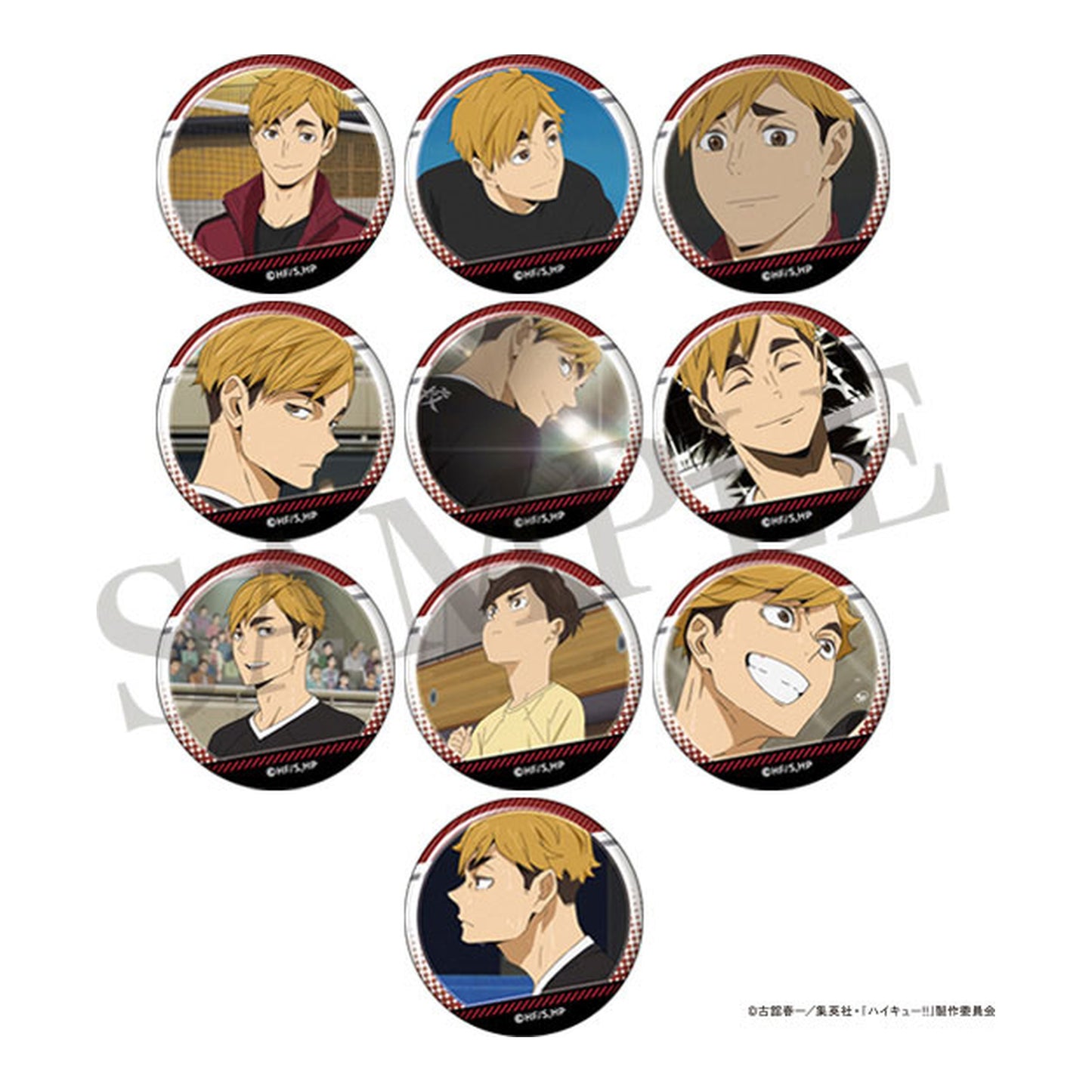 Haikyuu!! Atsumu Miya Scene Photo Trading Tin Badge 10Pack BOX - Image 1