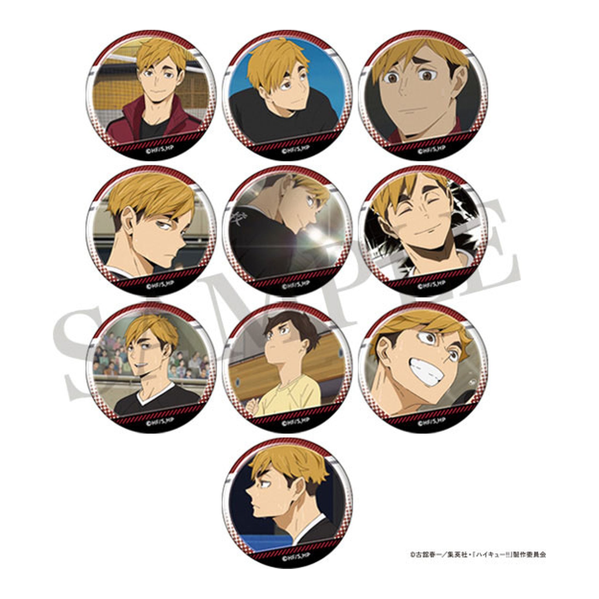 Haikyuu!! Atsumu Miya Scene Photo Trading Tin Badge 10Pack BOX - Image 1