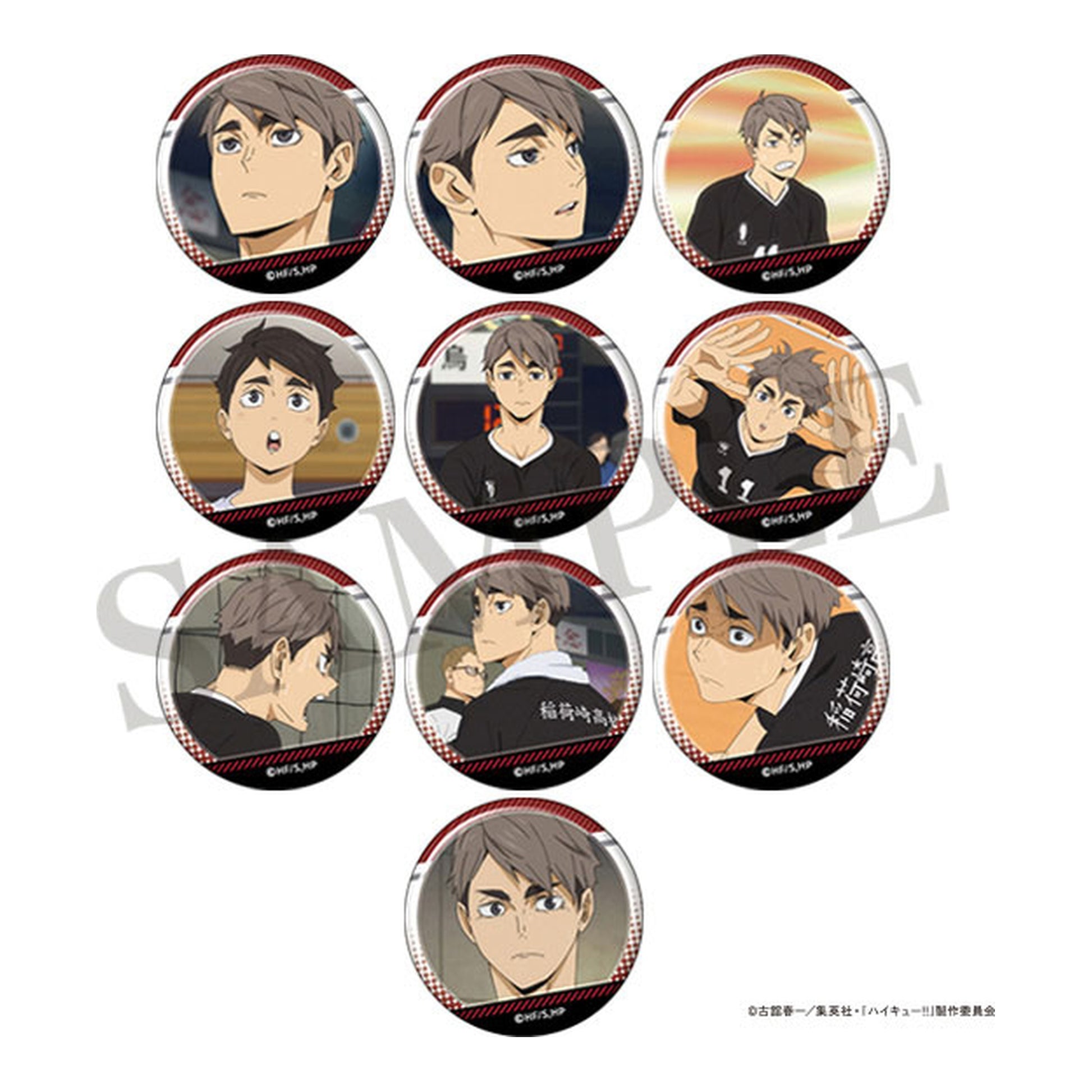 Haikyuu!! Osamu Miya Scene Photo Trading Tin Badge 10Pack BOX - Image 1