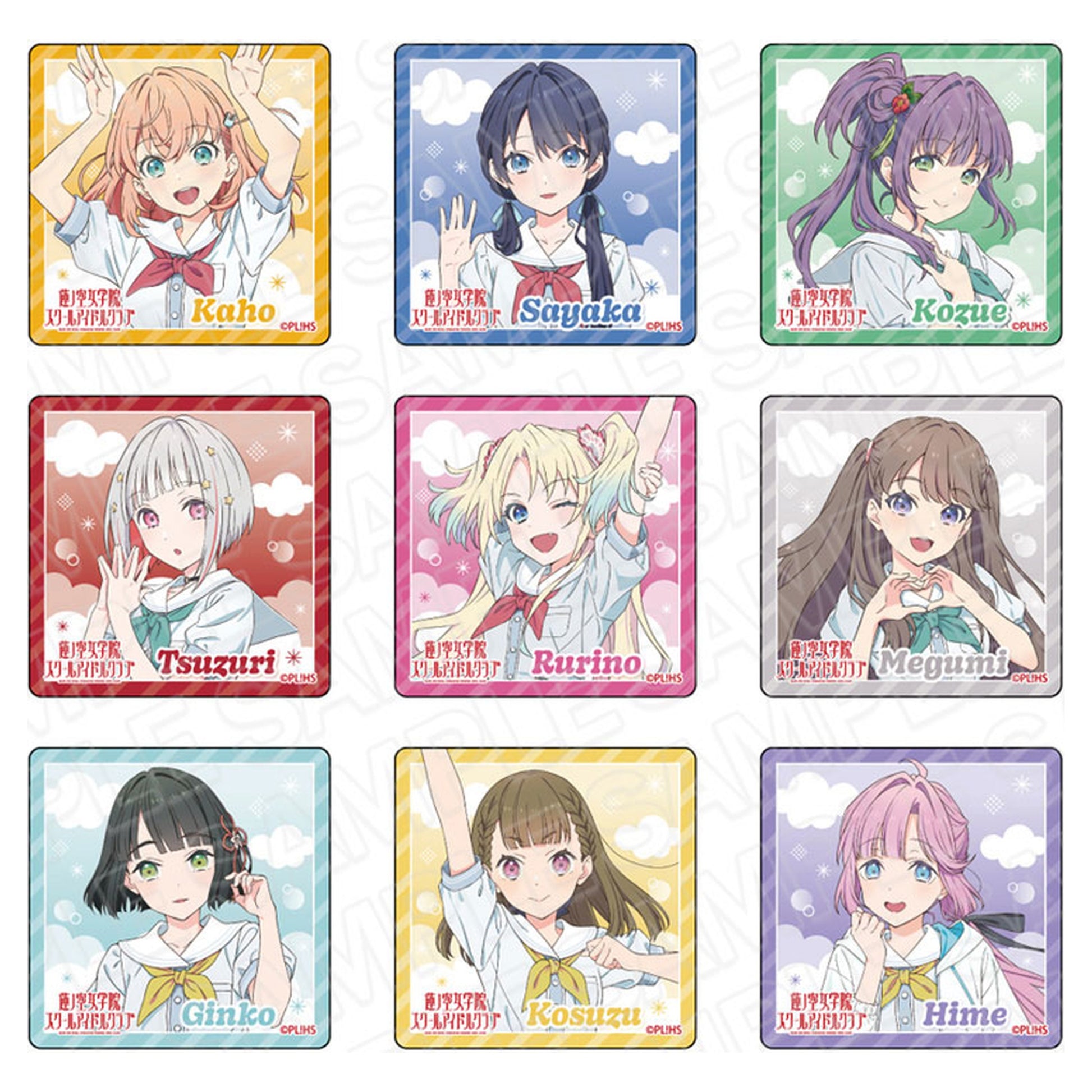 Love Live! Hasunosora Girls' High School Idol Club Acrylic Bock Summer Uniform ver 9Item Set - Image 1