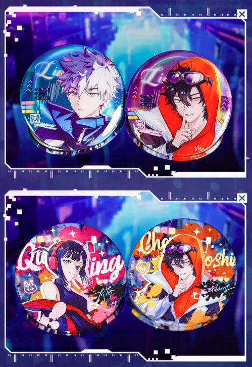 Link Click Cyber Time Series Tin Badge 12 Pack Box - Image 8