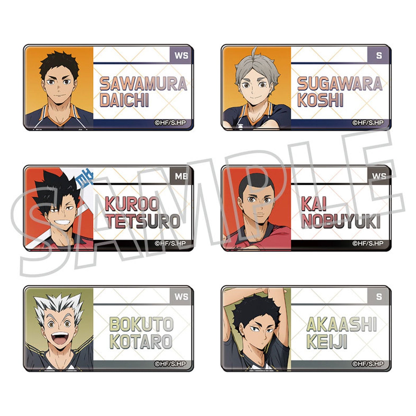 Haikyuu!! Name Badge Collection 6Pack BOX - Image 1