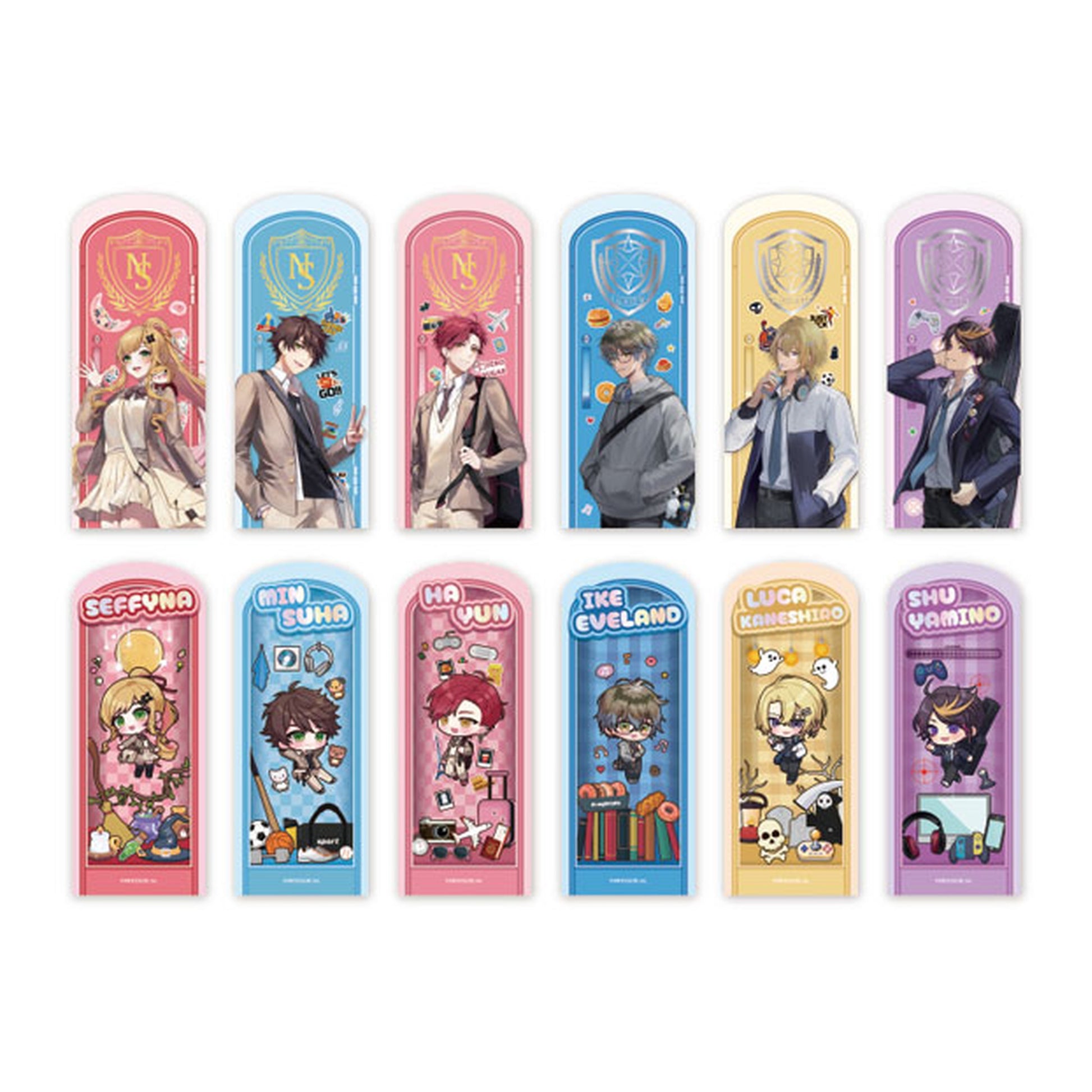 Nijisanji Trading Ticket Style Card 8pcs. Set - Image 1