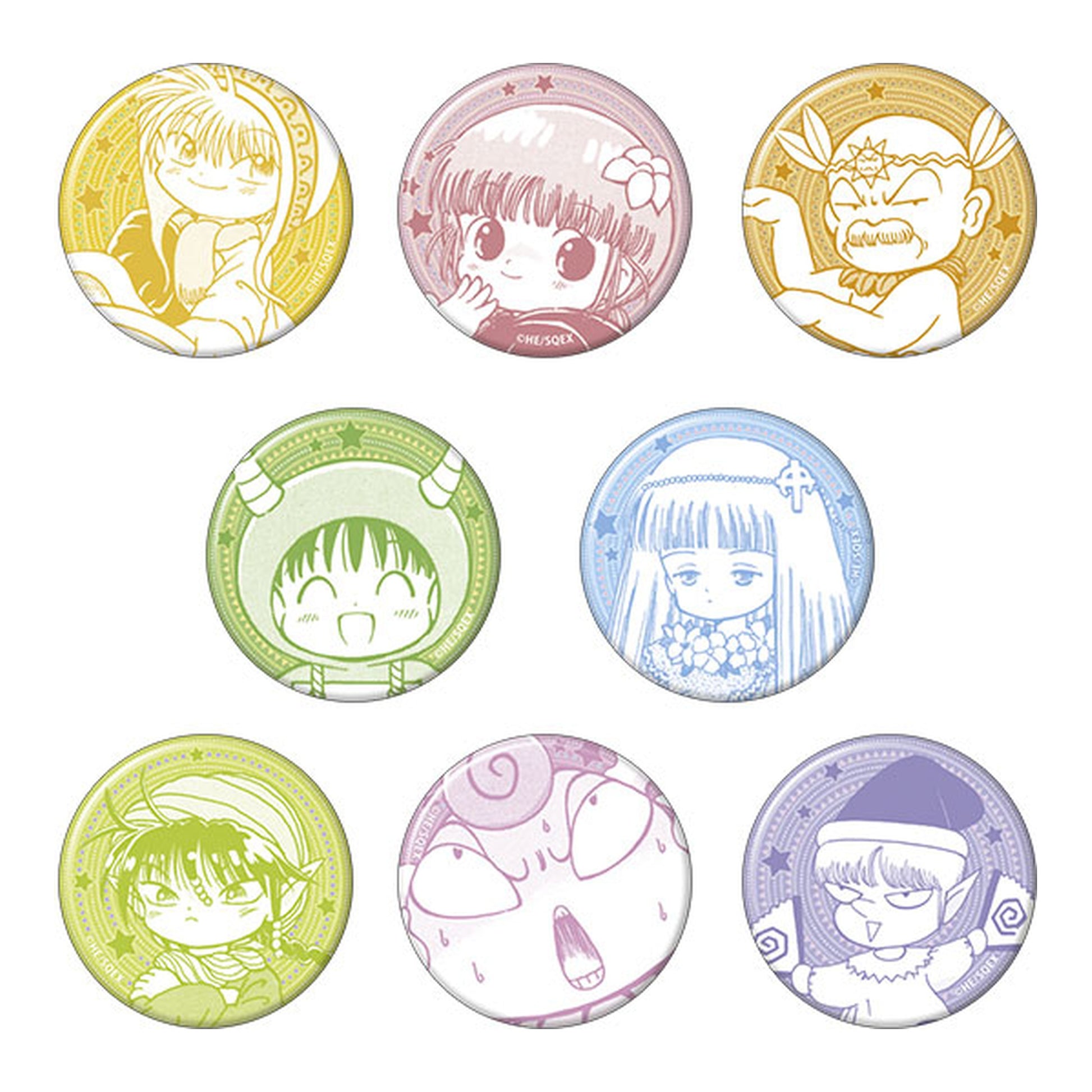 Mahojin Guru Guru Chara Badge Collection 8Pack BOX - Image 1