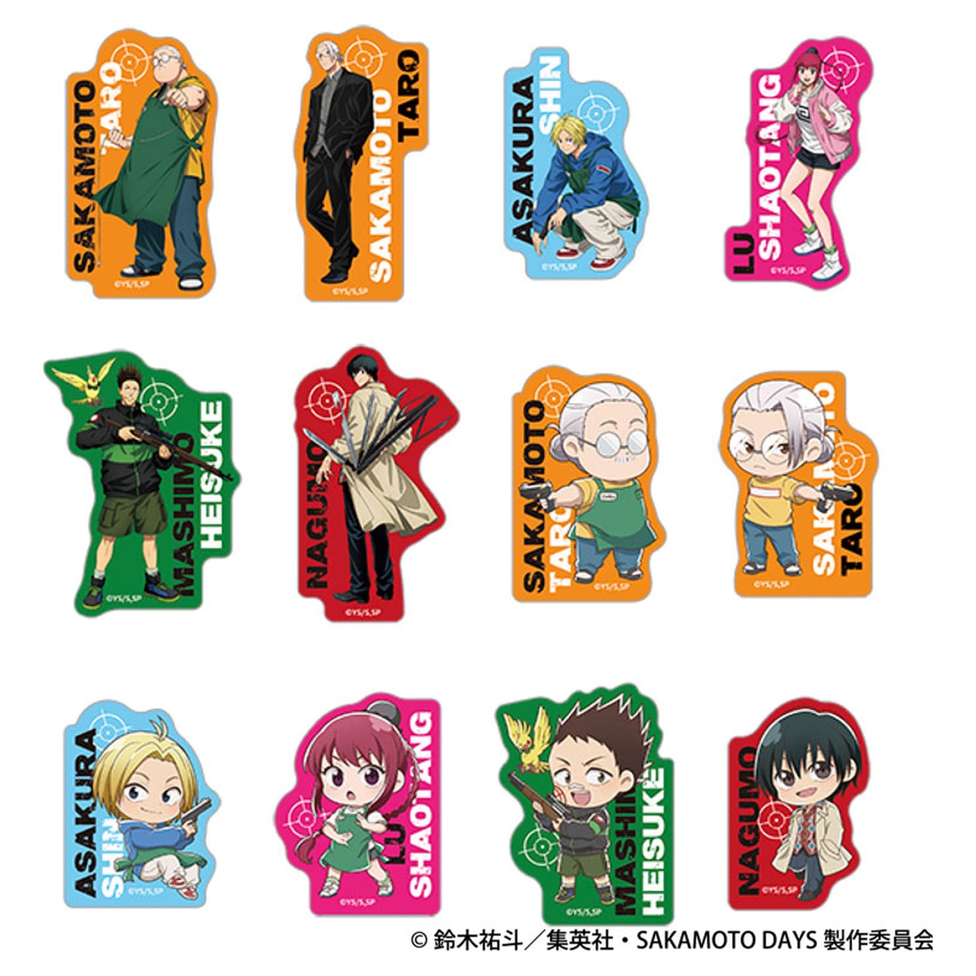 SAKAMOTO DAYS Trading Diecut Sticker 12Pack BOX - Image 1