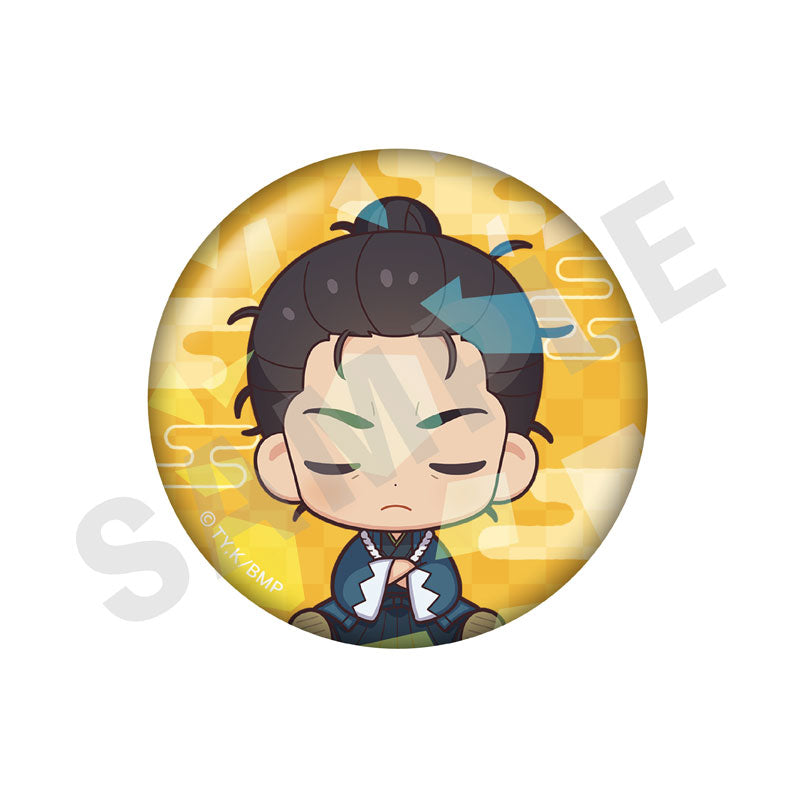 TV Anime "The Blue Wolves of Mibu" Good Night Series Trading Hologram Tin Badge 7Item Set - Image 7