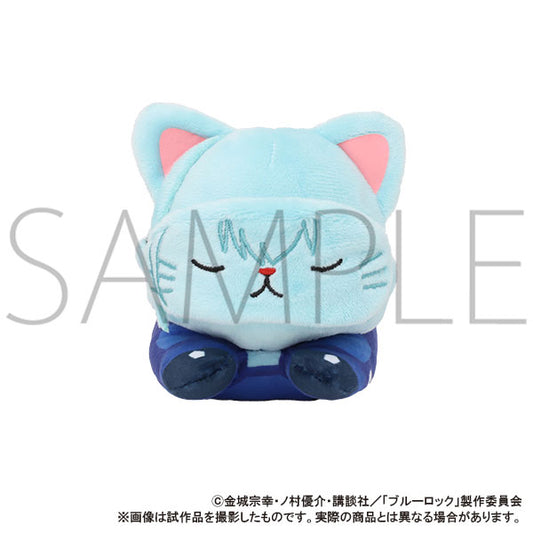 Bluelock Yo Hiori Nesoberi Plush Keychain with Eye Mask - Image 2