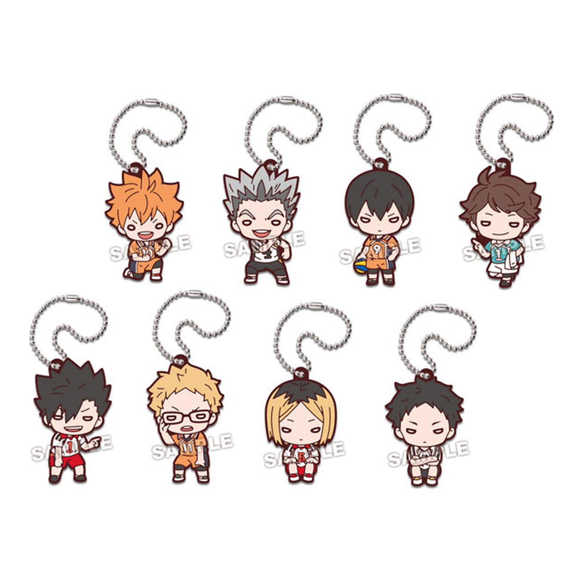 Nitotan Haikyuu!! VS Rival Rubber Mascot 8Pack BOX - Image 1