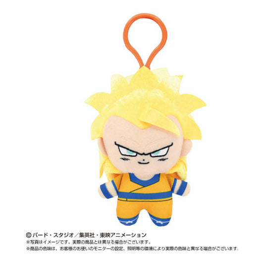 Chibi Plush Mascot w/Plastic Hook Dragon Ball Daima Super Saiyan 3 Son Goku (Mini) - Image 1