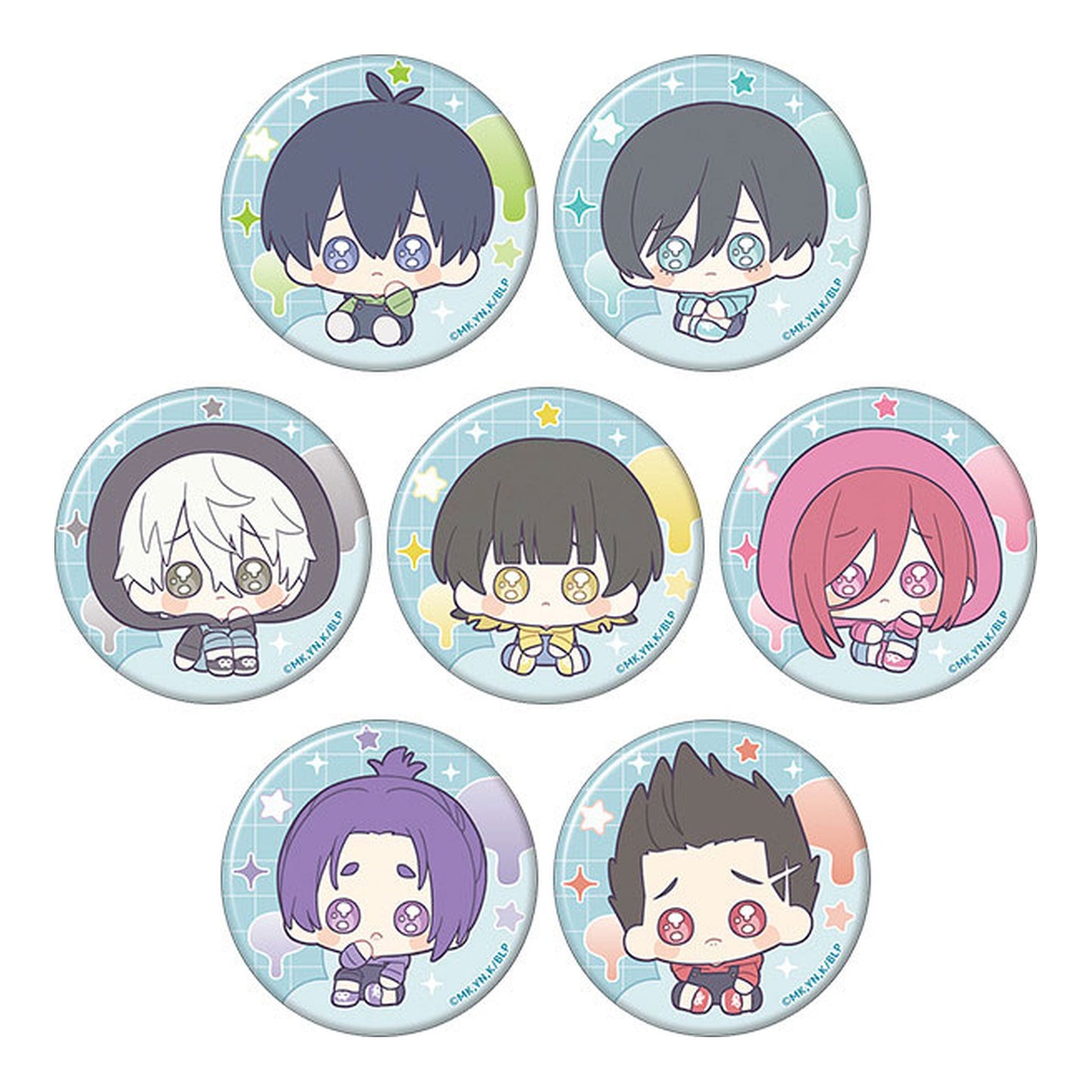 Bluelock Season 2 Chara Badge Collection (Mini Pienzu) A 7Pack BOX - Image 1