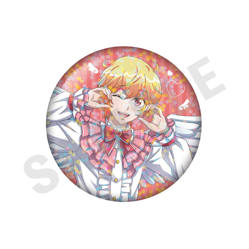 Cute High Earth Defense Club ETERNAL LOVE! Trading Hologram Tin Badge Angel and Devil ver. (LOVE) 10Item Set - Image 2