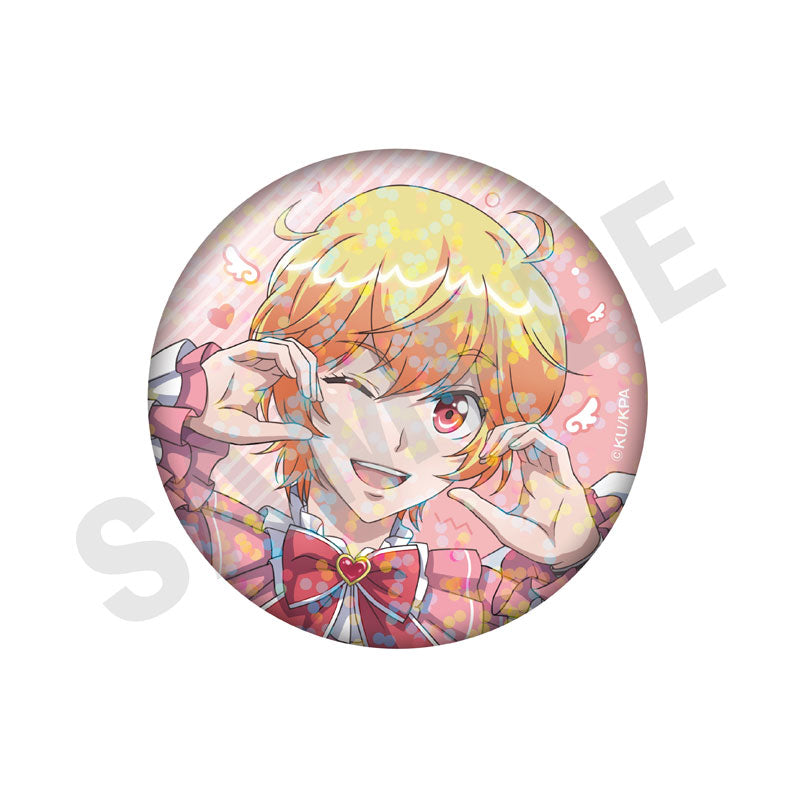 Cute High Earth Defense Club ETERNAL LOVE! Trading Hologram Tin Badge Angel and Devil ver. (LOVE) 10Item Set - Image 3