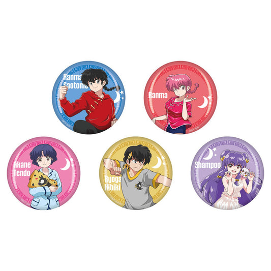Ranma 1/2 Trading Tin Badge All 5Type Complete Set - Image 1
