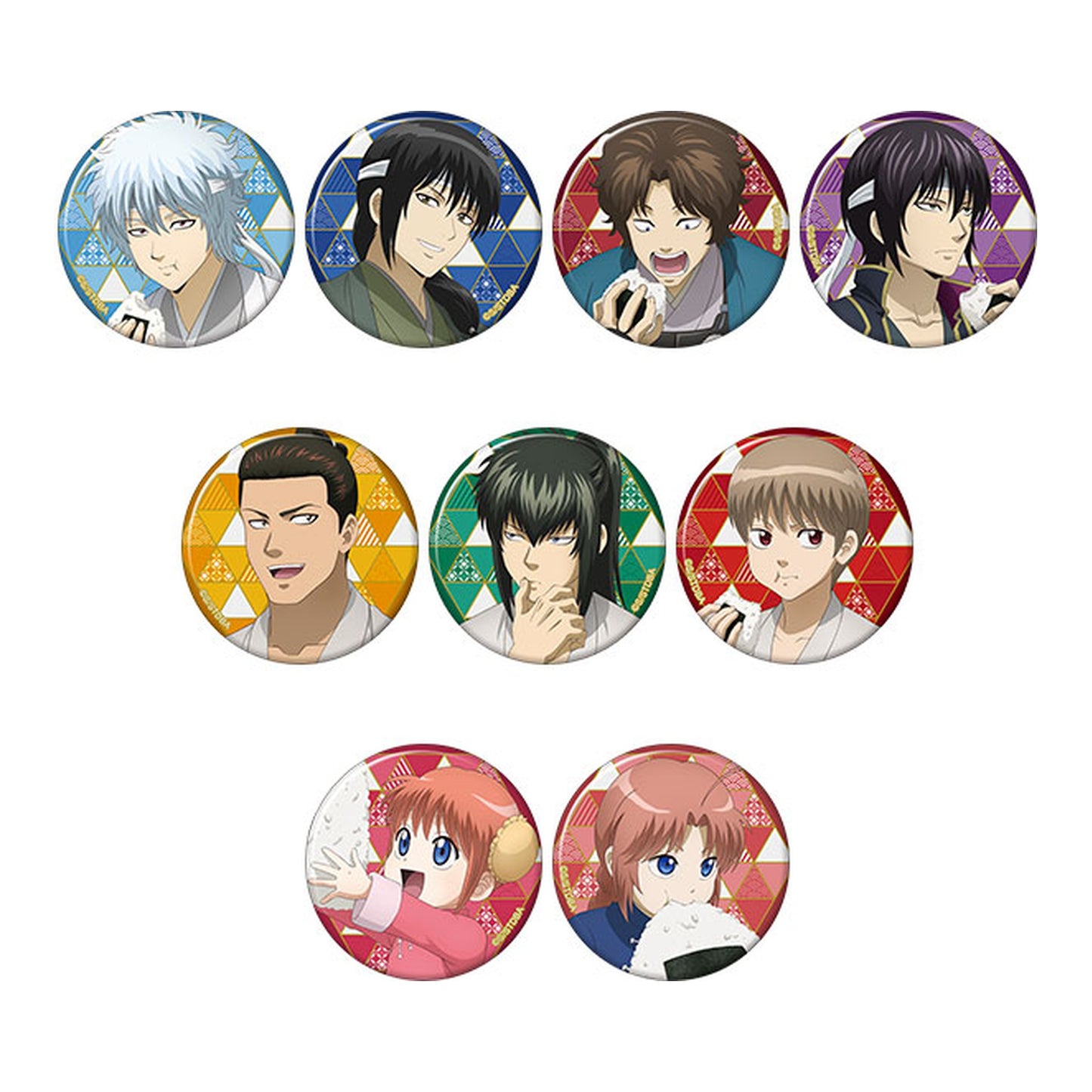 Gintama Chara Badge Collection 9Pack BOX - Image 1