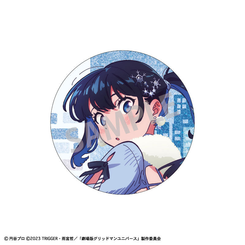 GRIDMAN UNIVERSE Trading Glitter Tin Badge Starry Sky Date 10Pack BOX - Image 2