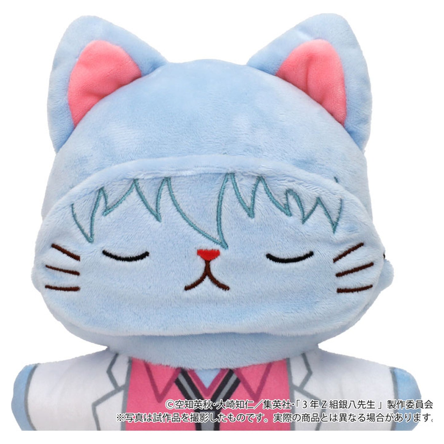 3-nen Z-gumi Ginpachi-sensei withCAT Flat Plush w/Eye Mask Ginpachi Sakata - Image 1
