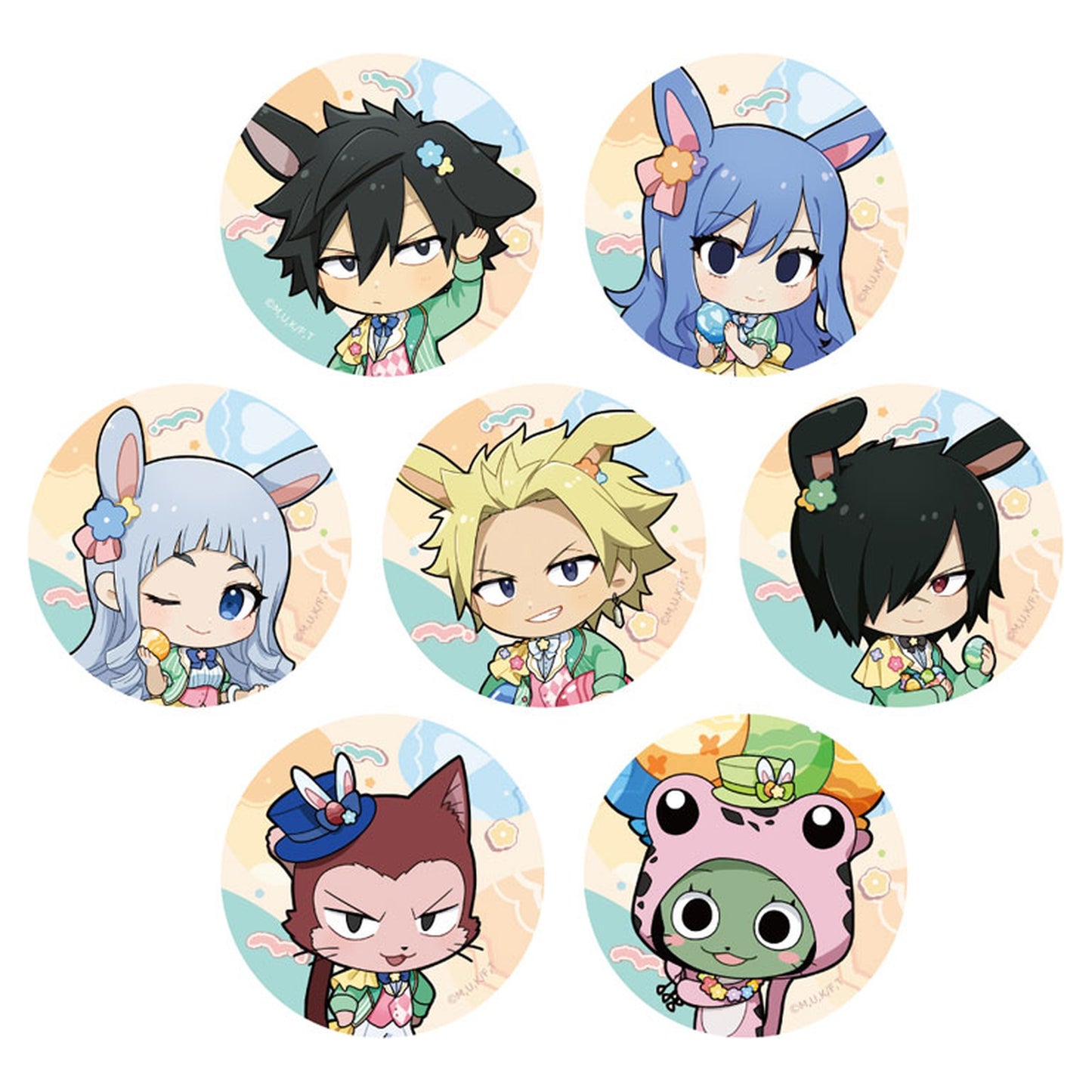 FAIRY TAIL 100 Years Quest Trading Tin Badge (Easter / ver.B) 7Pack BOX - Image 1