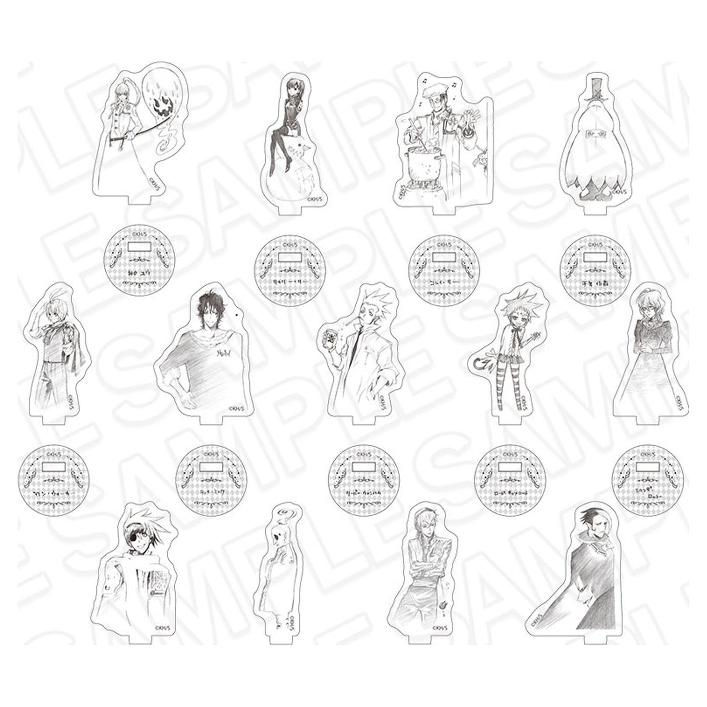 D.Gray-man Mini Acrylic Stand (Blind) 13Item Set - Image 1