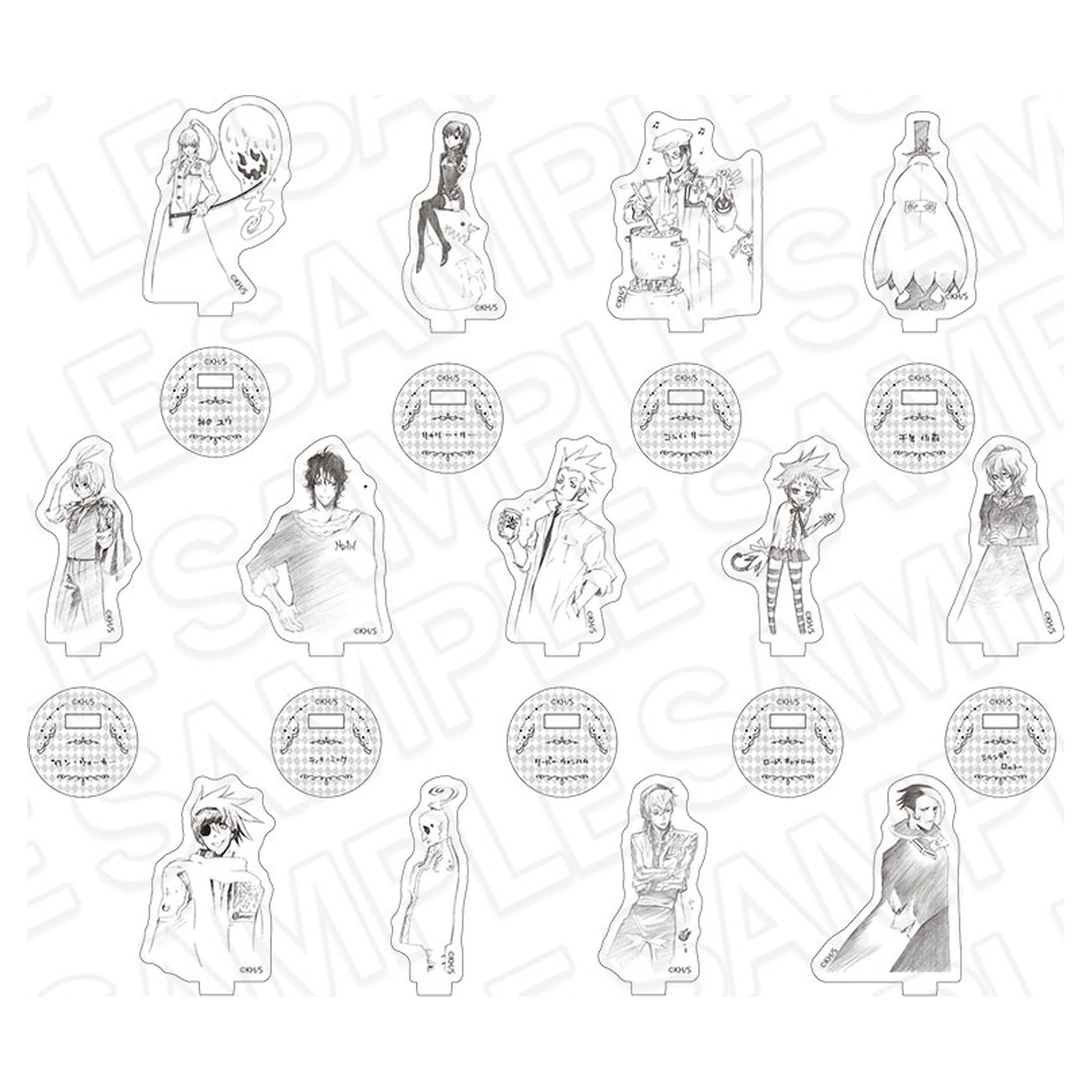 D.Gray-man Mini Acrylic Stand (Blind) 13Item Set - Image 1