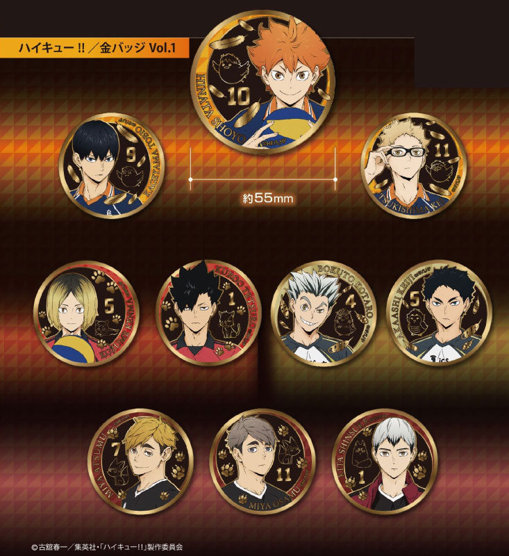 Haikyuu!! Gold Badge Vol.1 10 Pack Box - Image 2