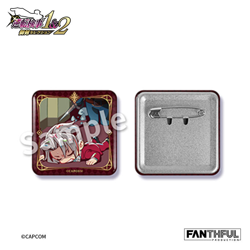 Ace Attorney Investigations Chibi Chara Tin Badge 10 Pack Box - Image 3