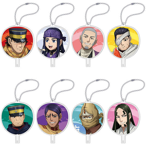 Golden Kamuy Handheld Fan-Shaped Acrylic Keychain Collection 8Pack BOX - Image 2