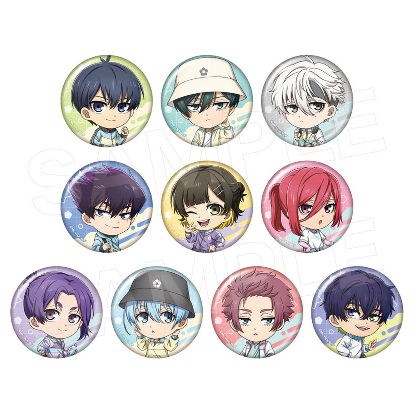 Bluelock Chara Badge Collection (Pastel Wear Mini) 10Pack BOX - Image 1