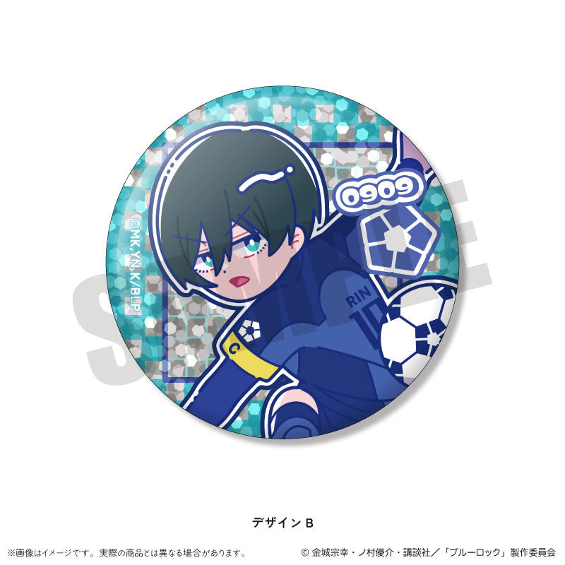 TV Anime Bluelock Trading Hologram Tin Badge Nyutoro Vol.1 14 Pack Box - Image 3