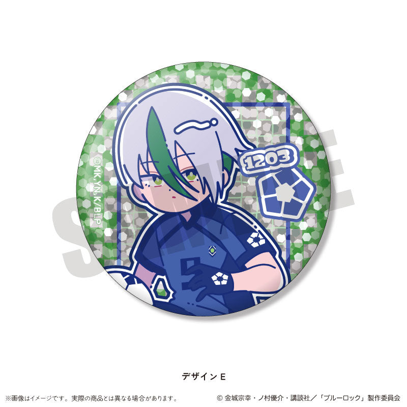 TV Anime Bluelock Trading Hologram Tin Badge Nyutoro Vol.1 14 Pack Box - Image 6