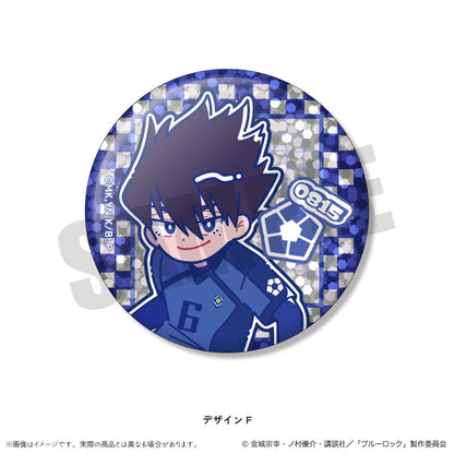 TV Anime Bluelock Trading Hologram Tin Badge Nyutoro Vol.1 14 Pack Box - Image 7