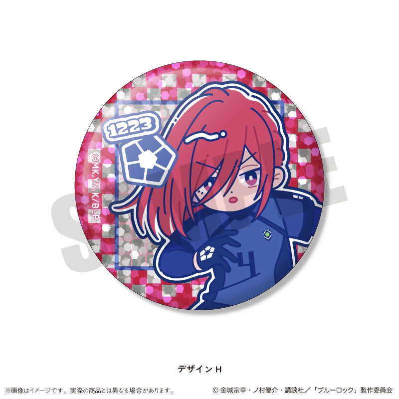TV Anime Bluelock Trading Hologram Tin Badge Nyutoro Vol.1 14 Pack Box - Image 9