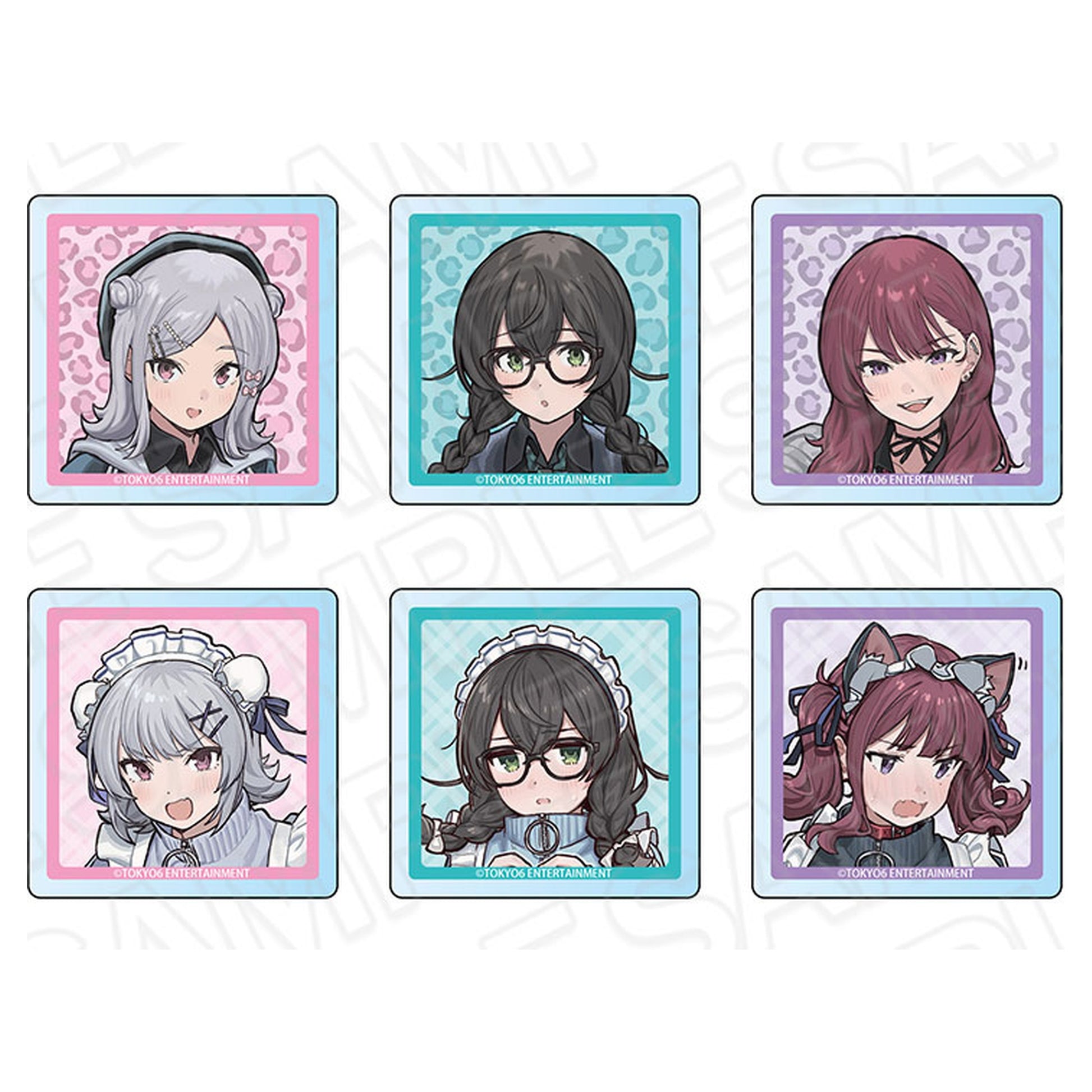 TOKYO6 Characters Acrylic Block (Blind) 6Item Set - Image 1