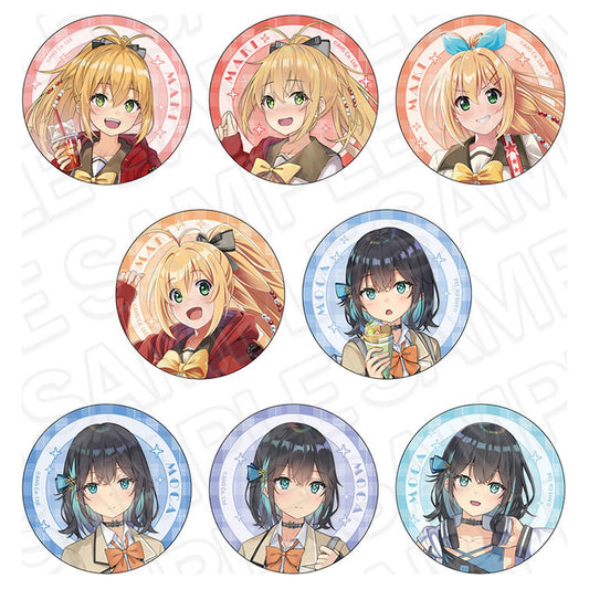 Tsurumaki Maki & Miyamai Moca Hologram Tin Badge (Blind) 8Item Set - Image 1
