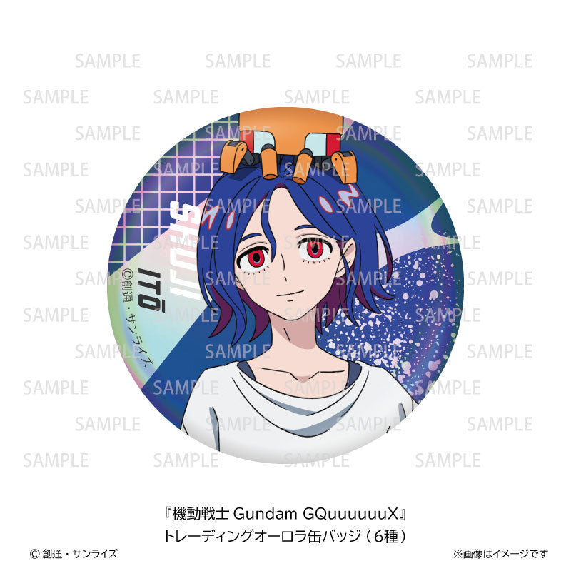 Mobile Suit Gundam GQuuuuuuX Trading Aurora Tin Badge 6Pack BOX - Image 4