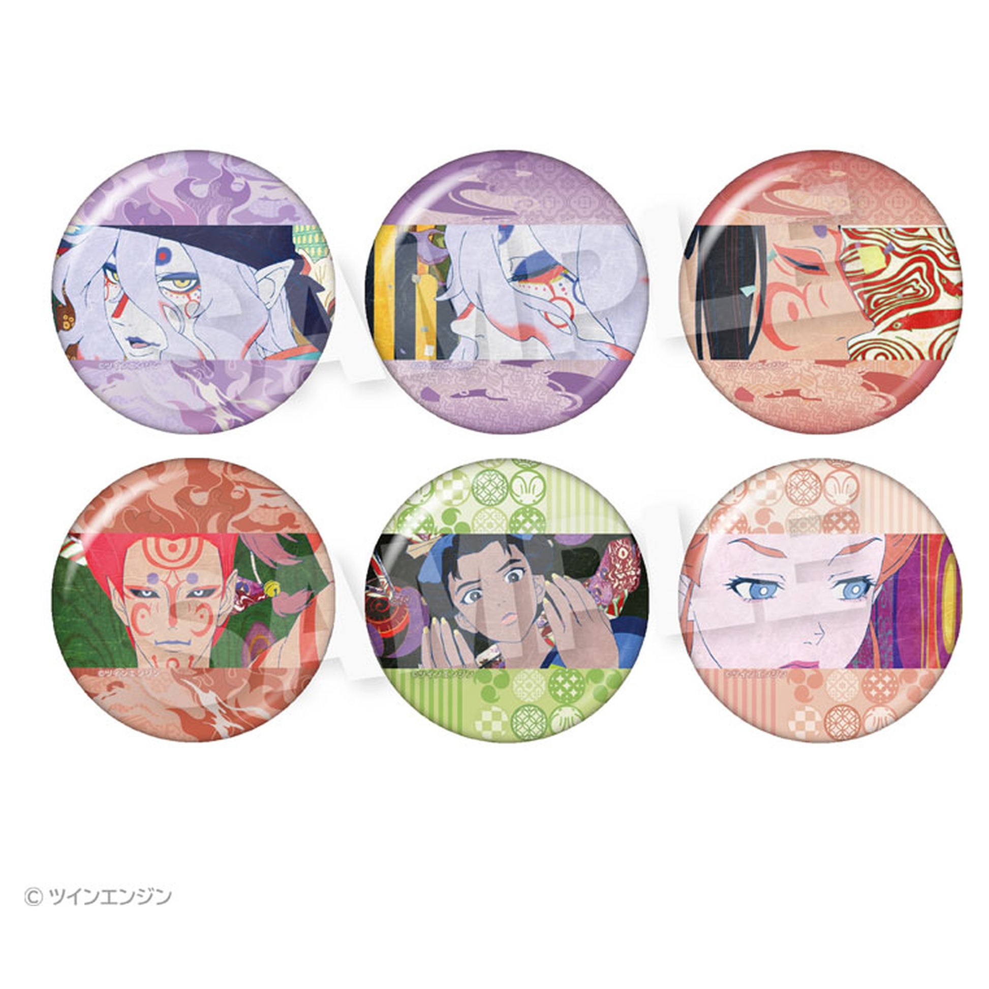 Mononoke The Movie: The Ashes of Rage Trading Memories Tin Badge 6Pack BOX - Image 1