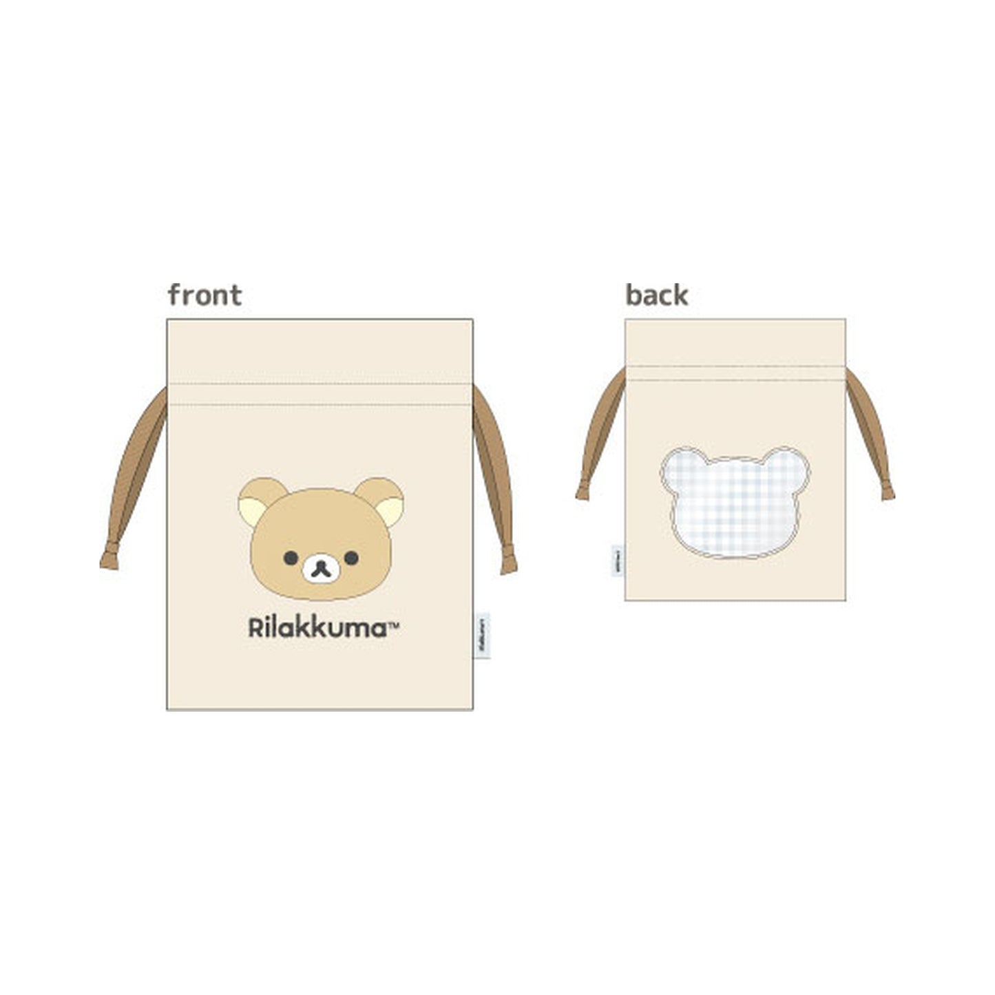 Rilakkuma Drawstring Bag with Plush Rilakkuma - Image 1