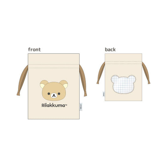 Rilakkuma Drawstring Bag with Plush Rilakkuma - Image 1